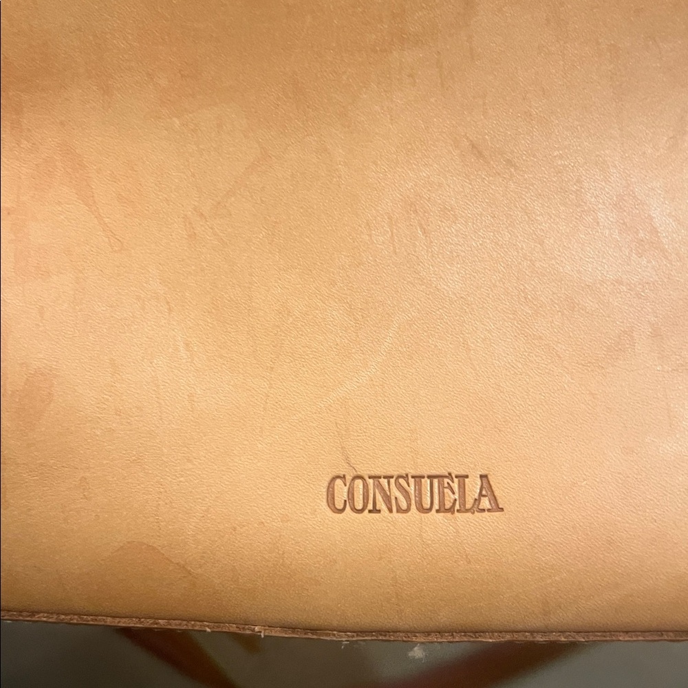 Stylish Consulea Tan MRTA Leather Crossbody Bag - Picture 2 of 3